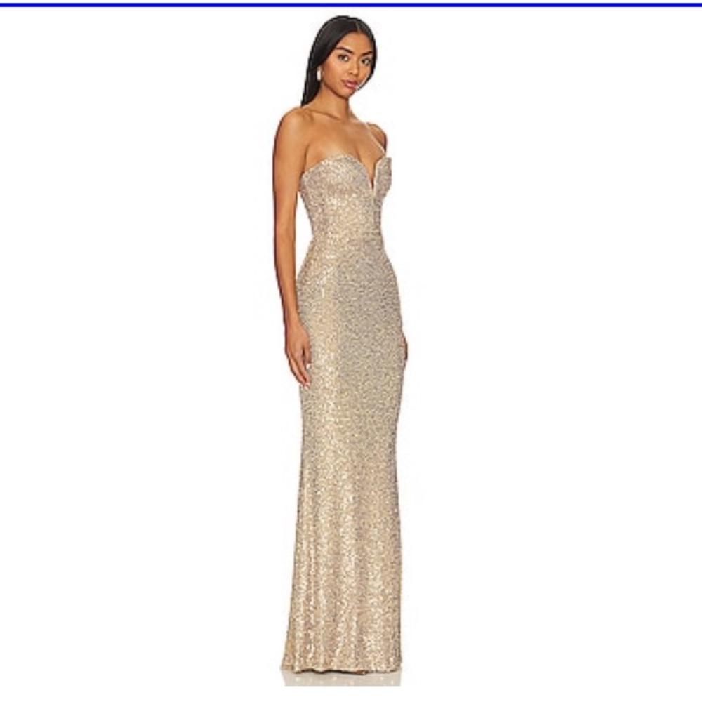 Lumiere champagne gown Size small